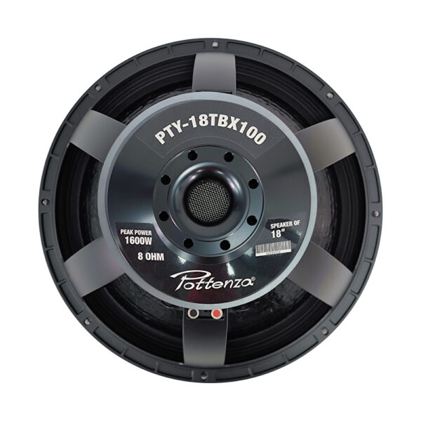 PTY-18TBX100 PARLANTE 18" (DIAM. DE BOBINA 4") FERRITA 8 OHM 1600W «POTTENZA»