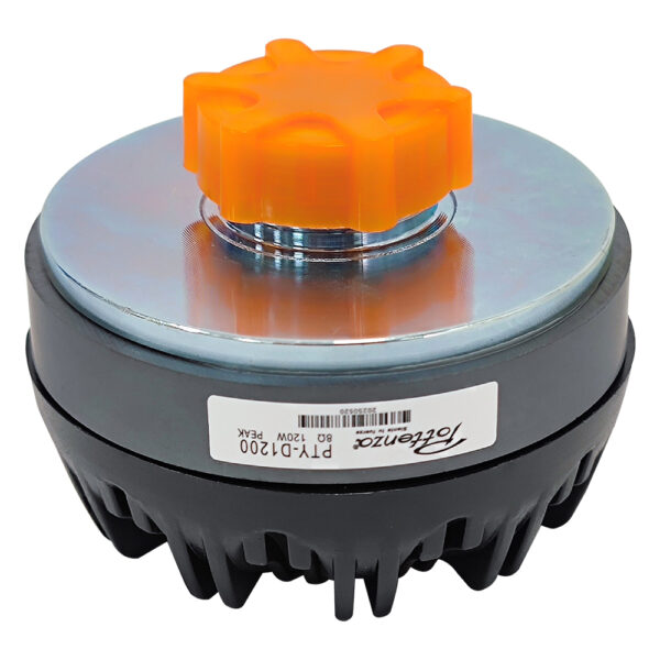 PTY-D1200 DRIVER (DIAM. DE GARGANTA 1" DIAM. DE BOBINA 1.3") FERRITA 8 OHM 120W C/ ROSCA «POTTENZA»