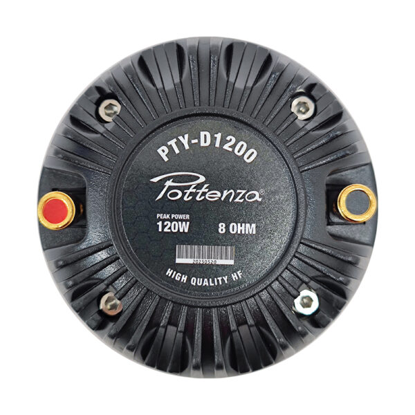 PTY-D1200 DRIVER (DIAM. DE GARGANTA 1" DIAM. DE BOBINA 1.3") FERRITA 8 OHM 120W C/ ROSCA «POTTENZA»