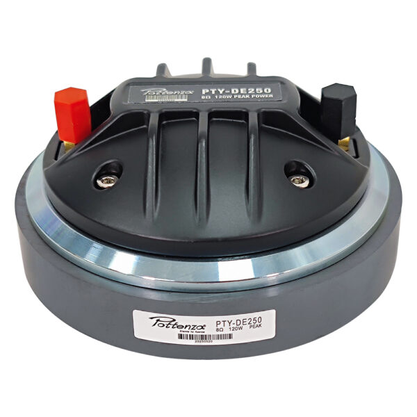 PTY-DE250 DRIVER (DIAM. DE GARGANTA 1" DIAM. DE BOBINA 1.7") FERRITA 8 OHM 120W «POTTENZA»
