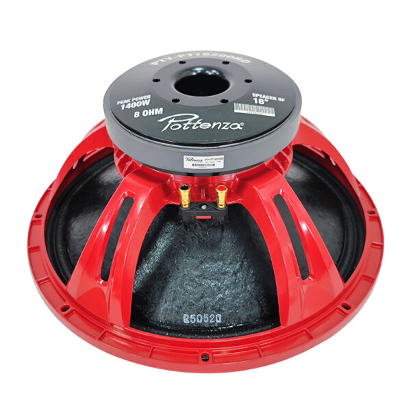 PTY-PT18200RD PARLANTE 18" (DIAM. DE BOBINA 4") FERRITA 8 OHM 1400W «POTTENZA»