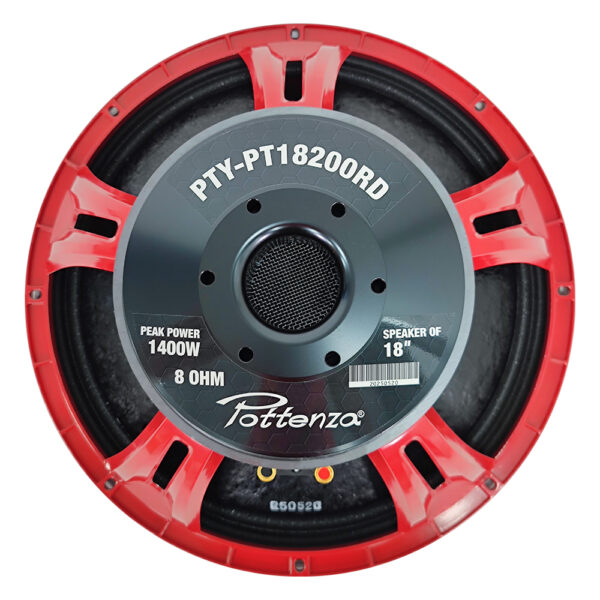 PTY-PT18200RD PARLANTE 18" (DIAM. DE BOBINA 4") FERRITA 8 OHM 1400W «POTTENZA»